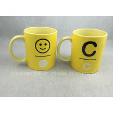 Tasse jaune, tasse promotionnelle de 11 oz